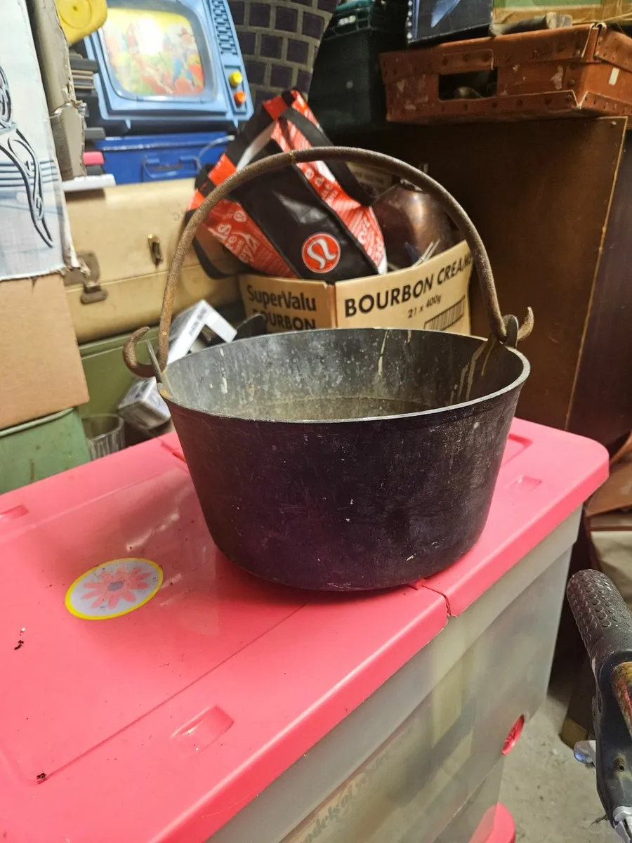Vintage Cast Iron Pot - Image 2