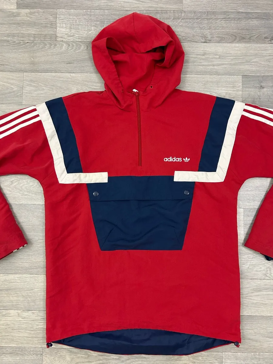 Retro Adidas Hooded Anorak Jacket Mens Small - Image 2