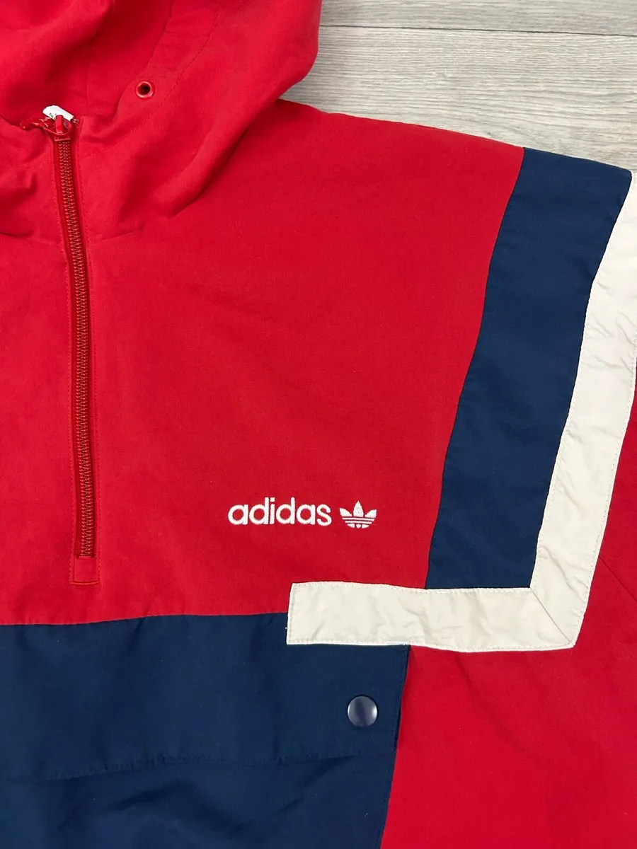 Retro Adidas Hooded Anorak Jacket Mens Small - Image 3