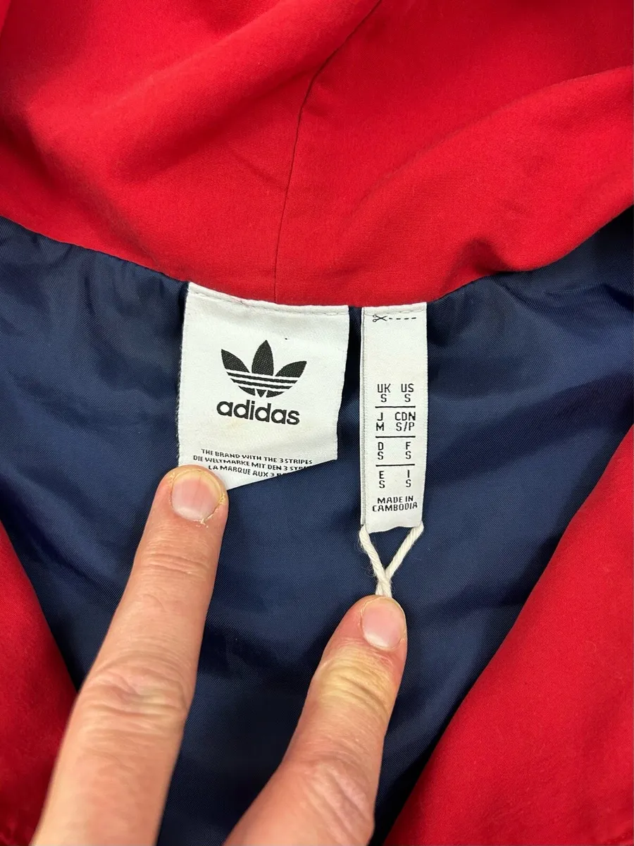 Retro Adidas Hooded Anorak Jacket Mens Small - Image 4