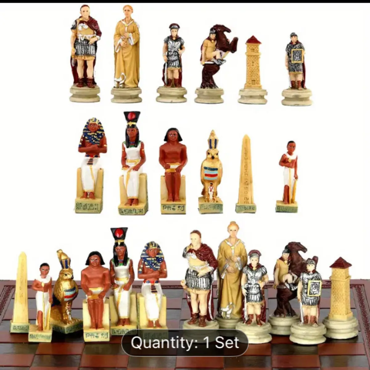 Roman/Egyptian chess set new free postage - Image 3