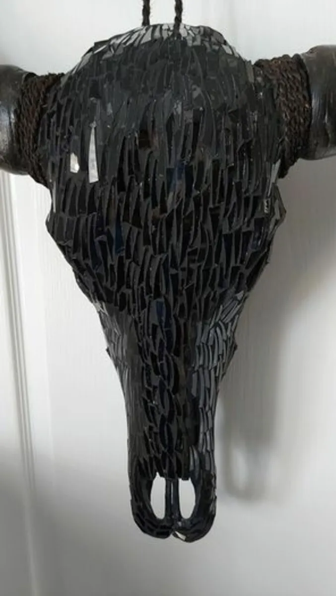 Glass Insert Black Buffalo Skull - Image 2