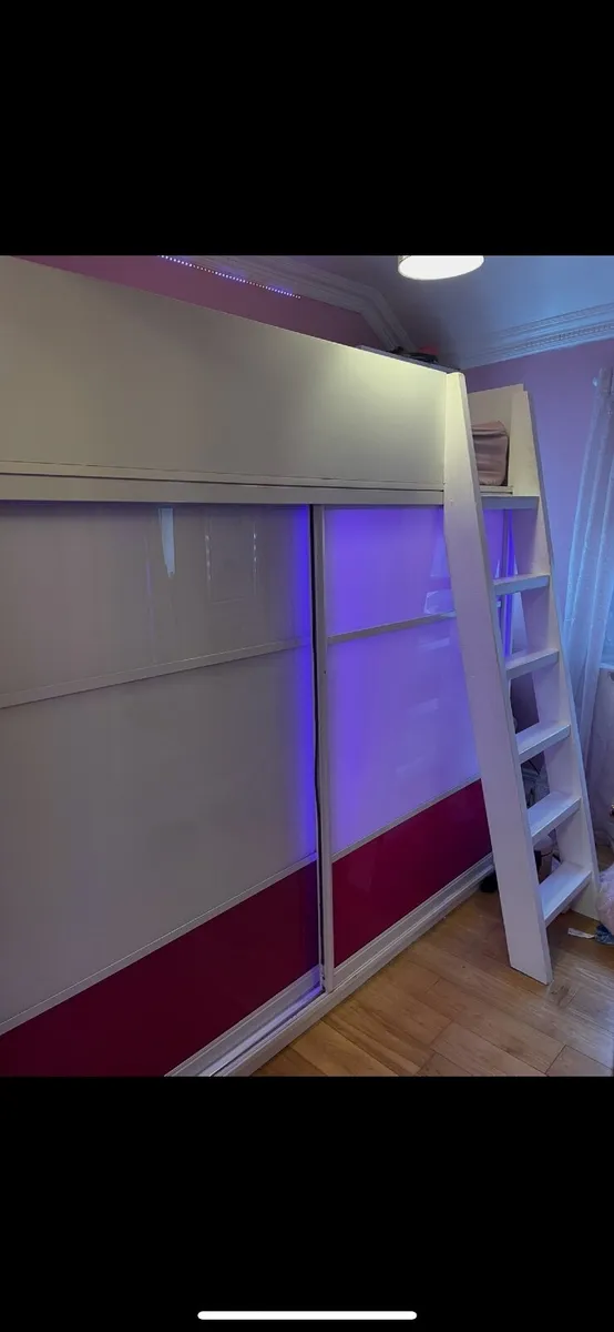 3 foot bunk bed full wardrobe and dressing table - Image 1