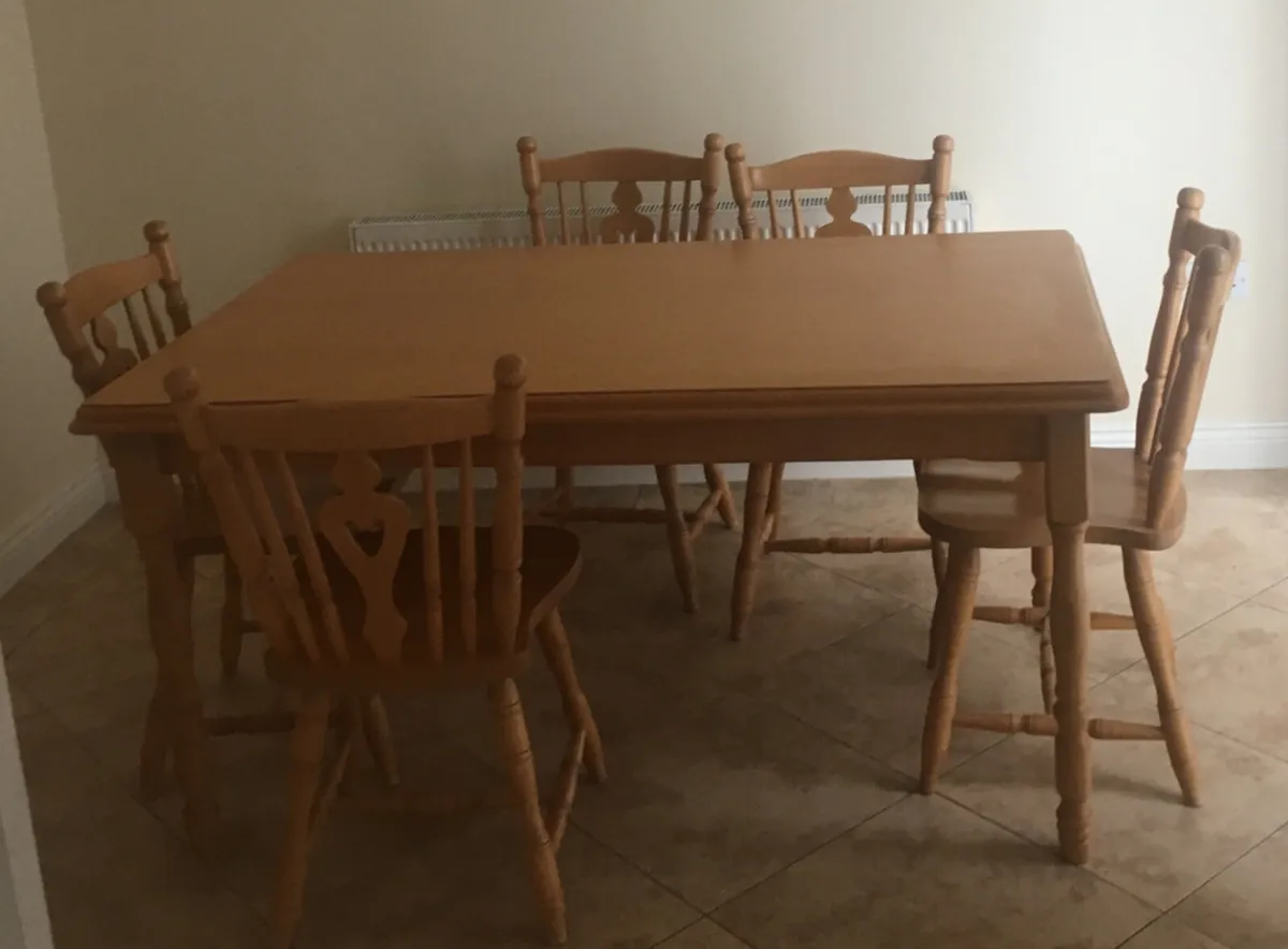 Wooden Dining Table & 3 chairs