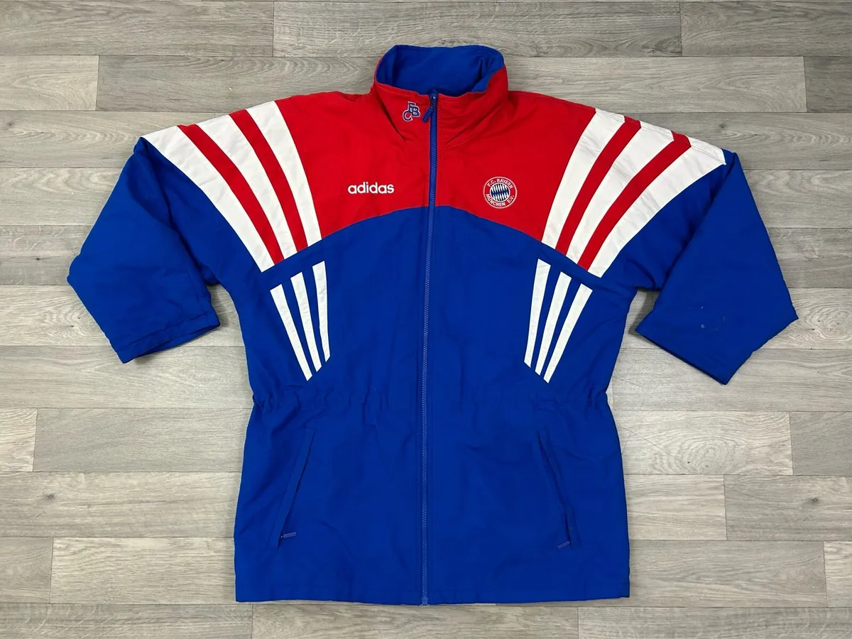 Vintage 90s Adidas Bayer Munich Padded Jacket - Image 1