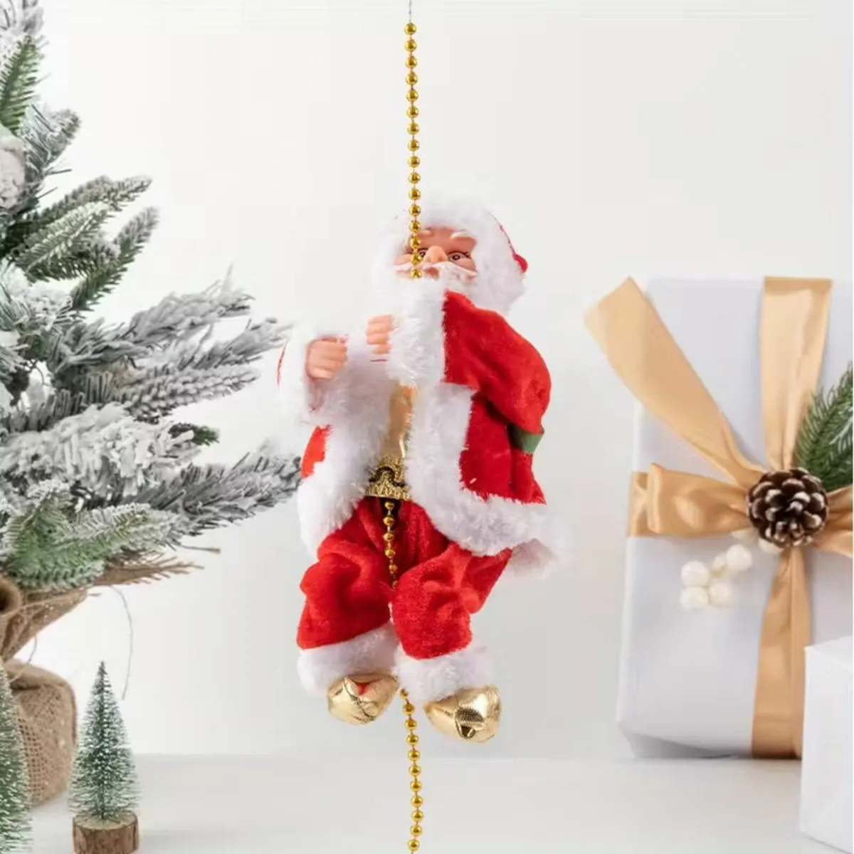 Rope Santa Decoration - Hanging Rope Santa - Image 1