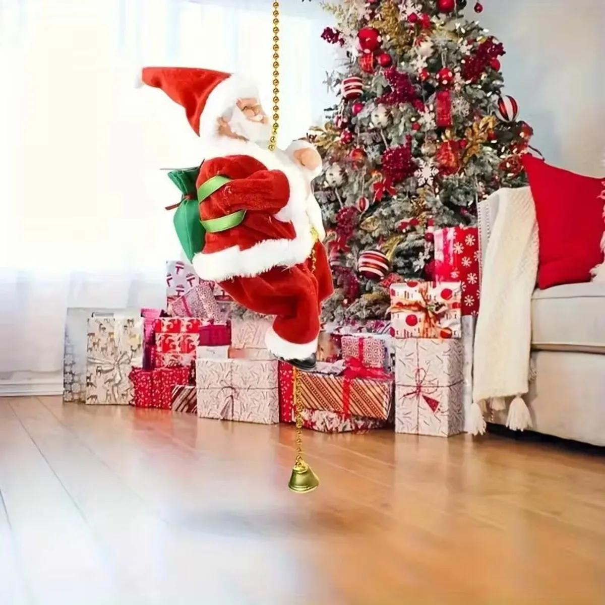 Rope Santa Decoration - Hanging Rope Santa - Image 4