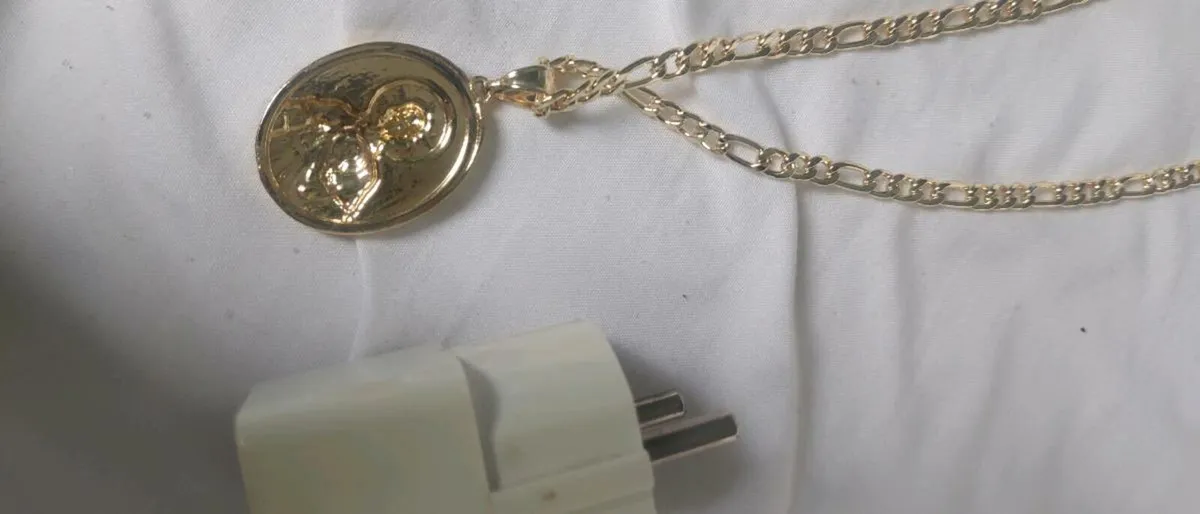 St Judę pendant with chain new - Image 1