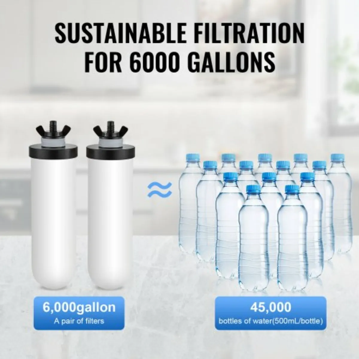 Gravity-fed Water Filter System, 2.25G 304 Stainle - Image 3