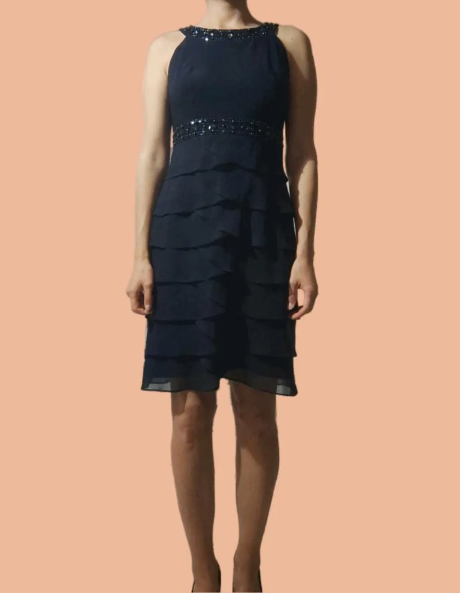 Brand New Jessica Howard Navy Blue Party Dress – S - Image 1