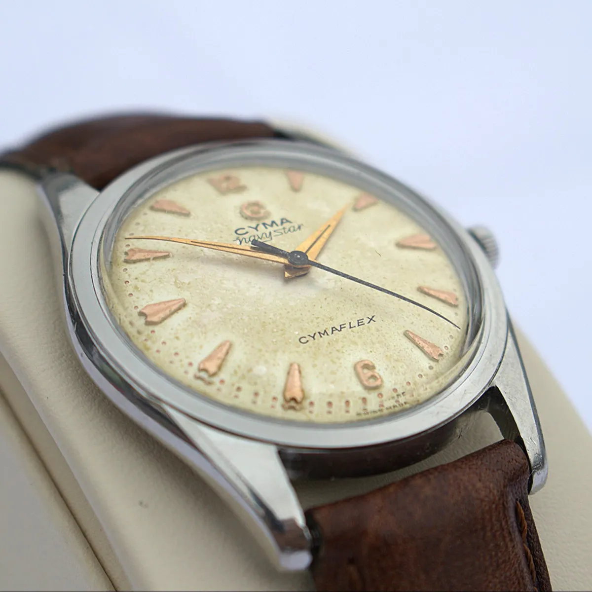 Cyma Navystar Cymaflex Vintage Swiss Watch - Image 3
