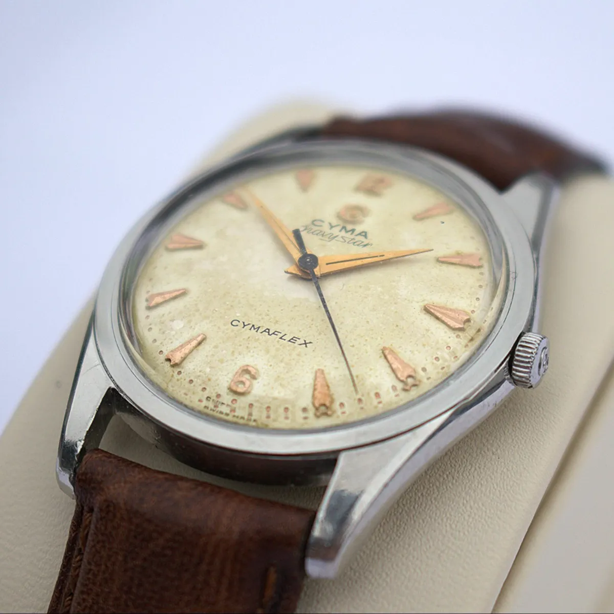 Cyma Navystar Cymaflex Vintage Swiss Watch - Image 1