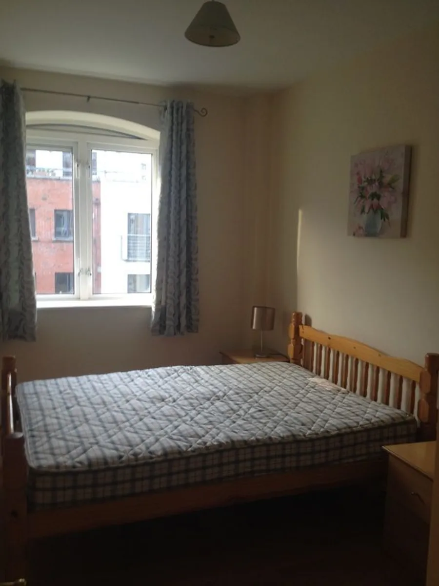Wooden frame double bed & mattress - Image 2