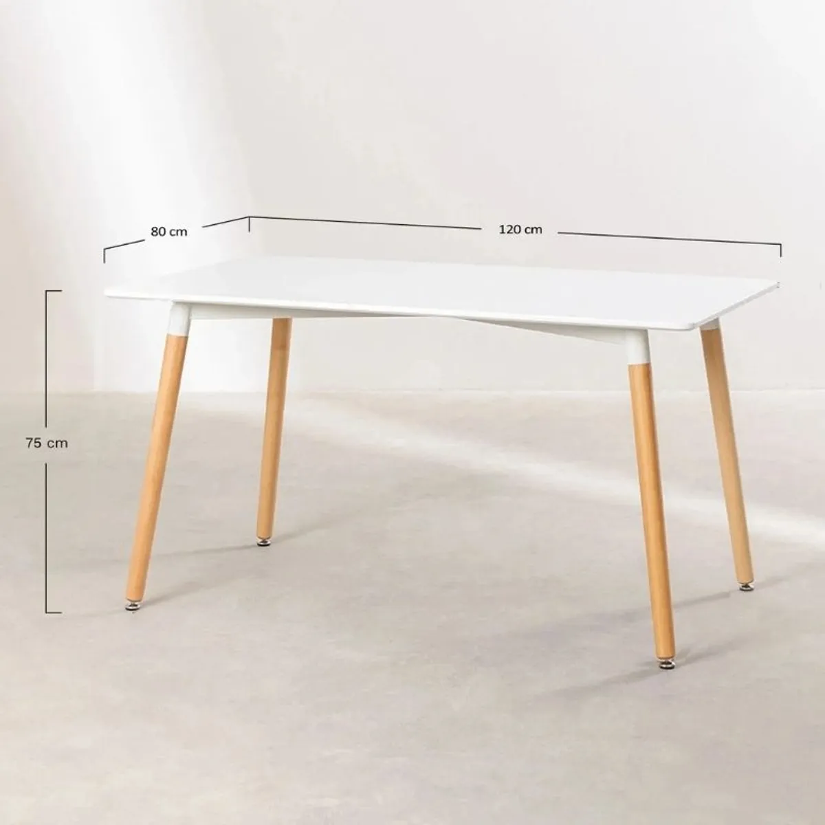 Nordic Rectangle Dining Table & 4 Chairs - Stylish & Compact - Image 4