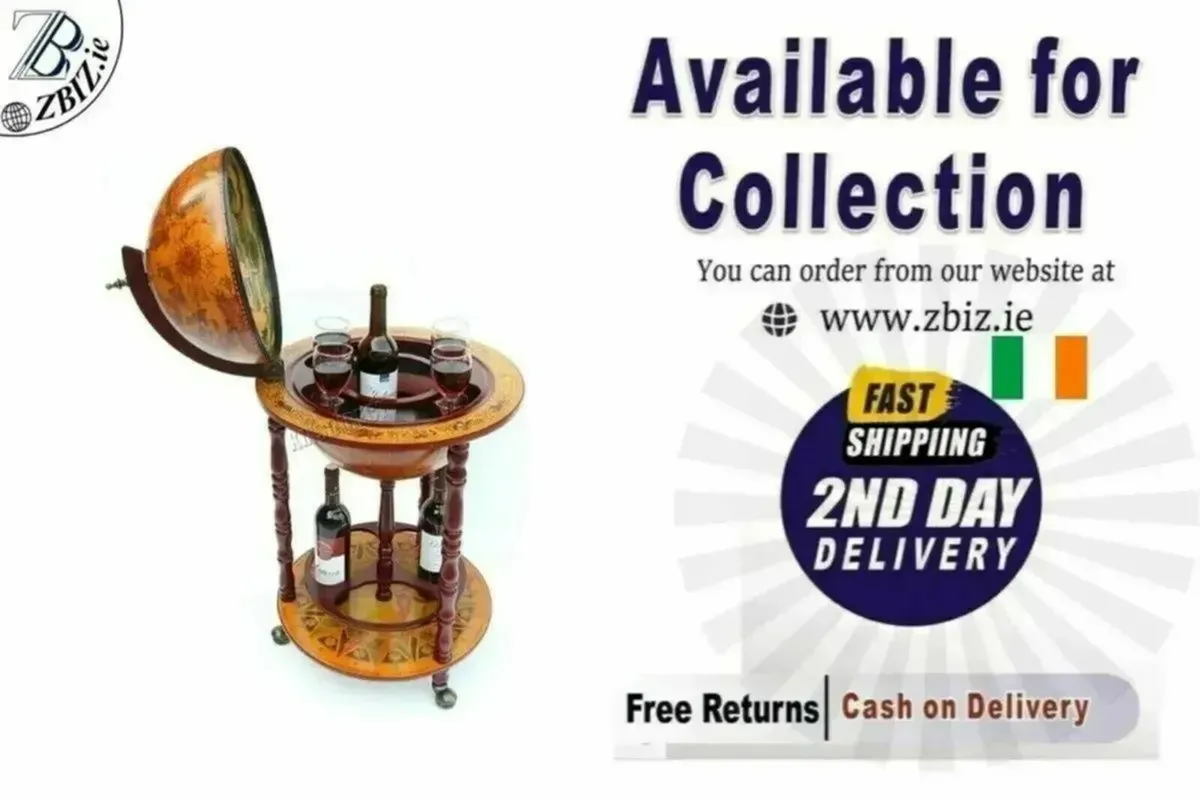 Antique 360mm Globe Shape Mini Bar Drink Storage - Image 1