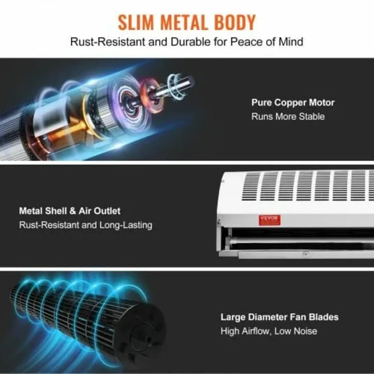 1.1m Commercial Indoor Air Curtain Super Power 2 S - Image 4