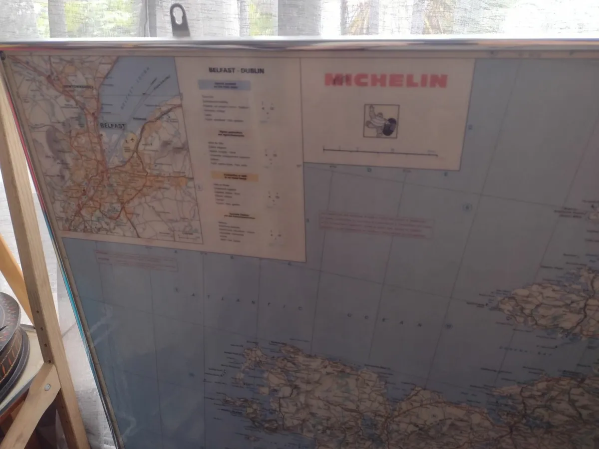 Vintage Exlarge framed Michelin map of Ireland - Image 4