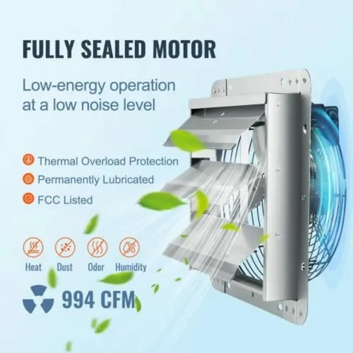 Shutter Exhaust Fan, 356 mm High-speed 1400RPM 994 - Image 3