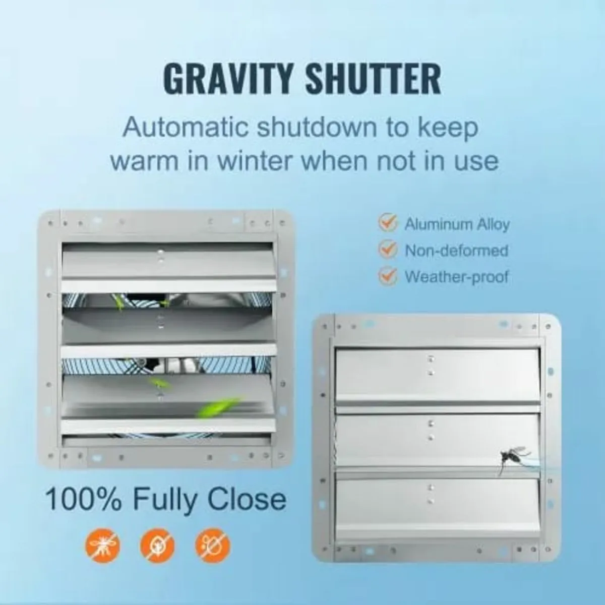 Shutter Exhaust Fan, 356 mm High-speed 1400RPM 994 - Image 4