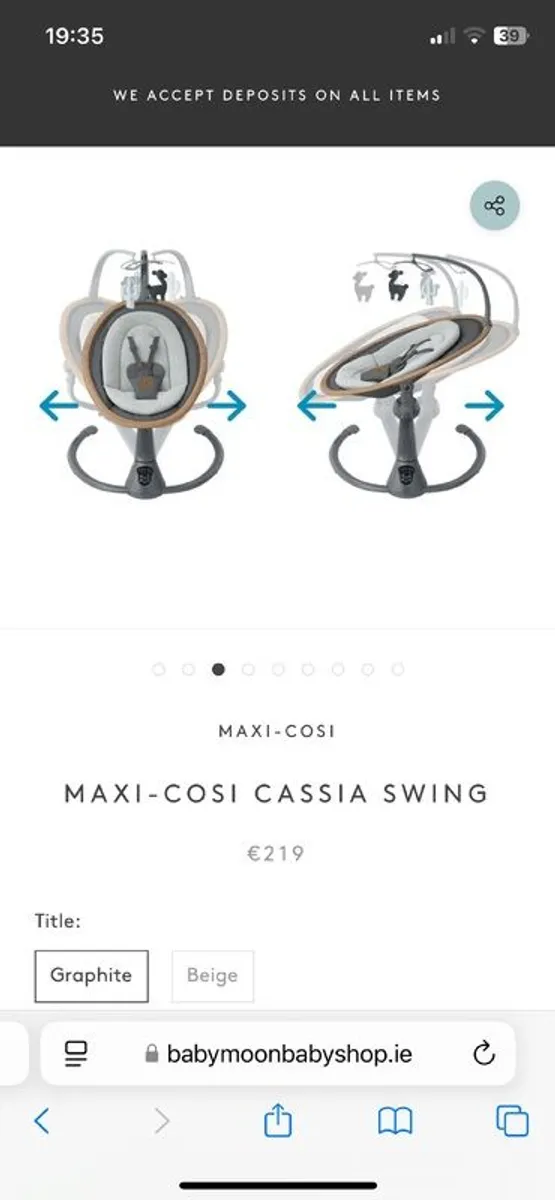 Maxi Cosi Cassia Swing - LIKE NEW - Image 2