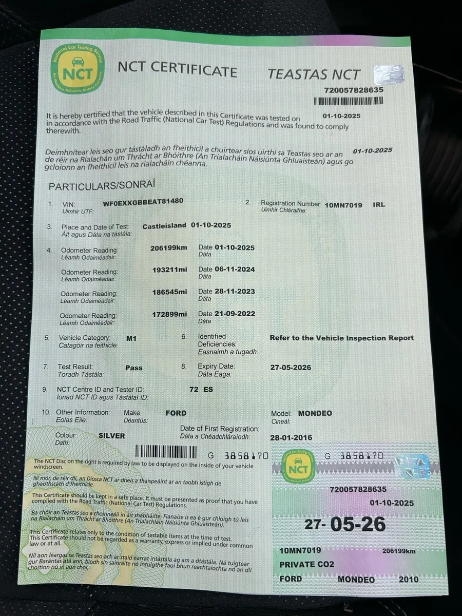 2010 Ford Mondeo.. New NCT and Service - Image 4