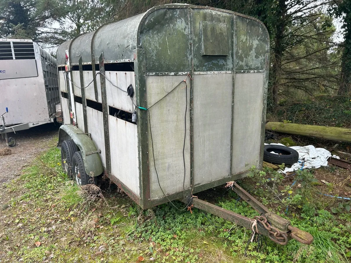 12ft x6x6 cattle trailer no brakes lights - Image 1