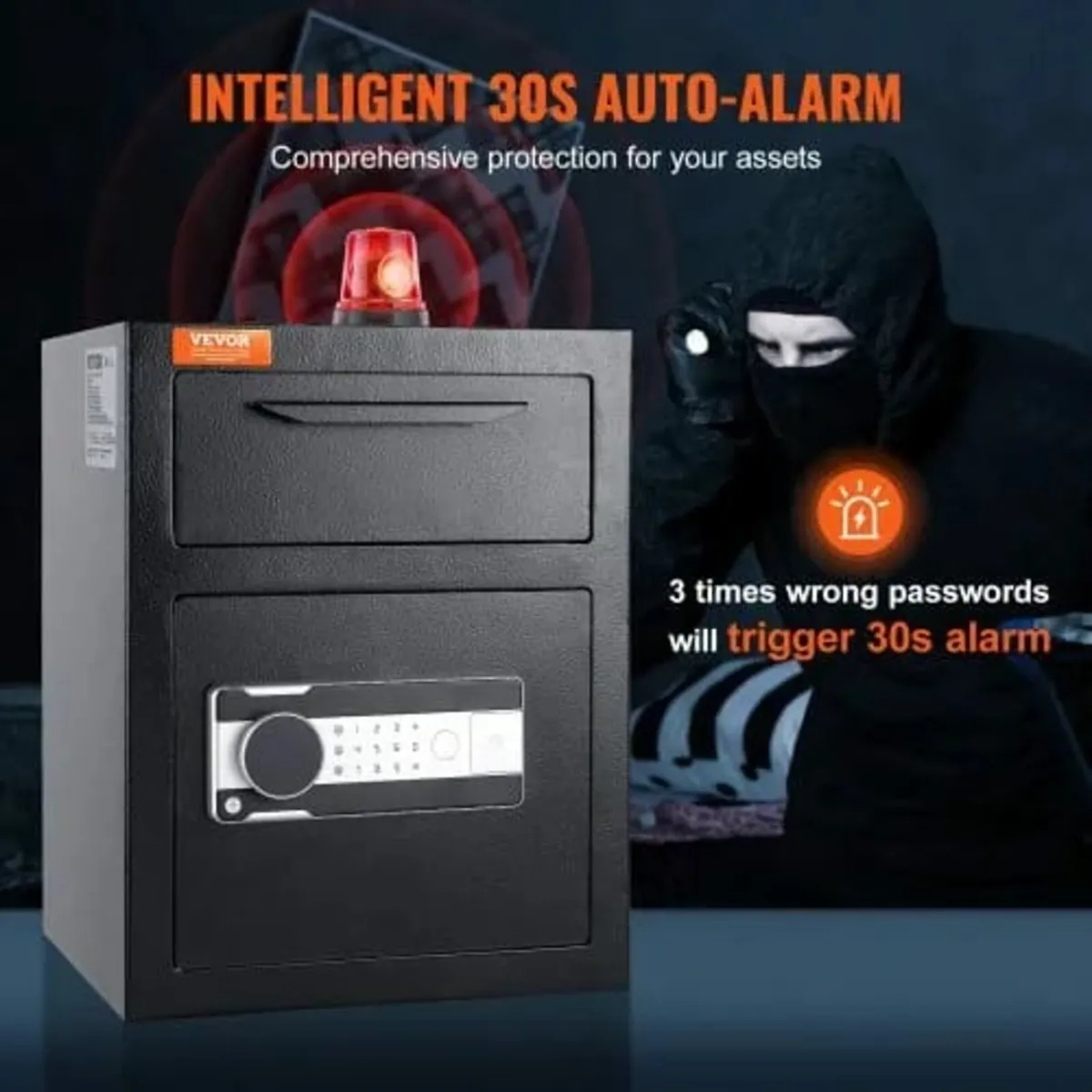 1.7 Cub Depository Safe, Deposit Safe with Drop Sl - Image 4