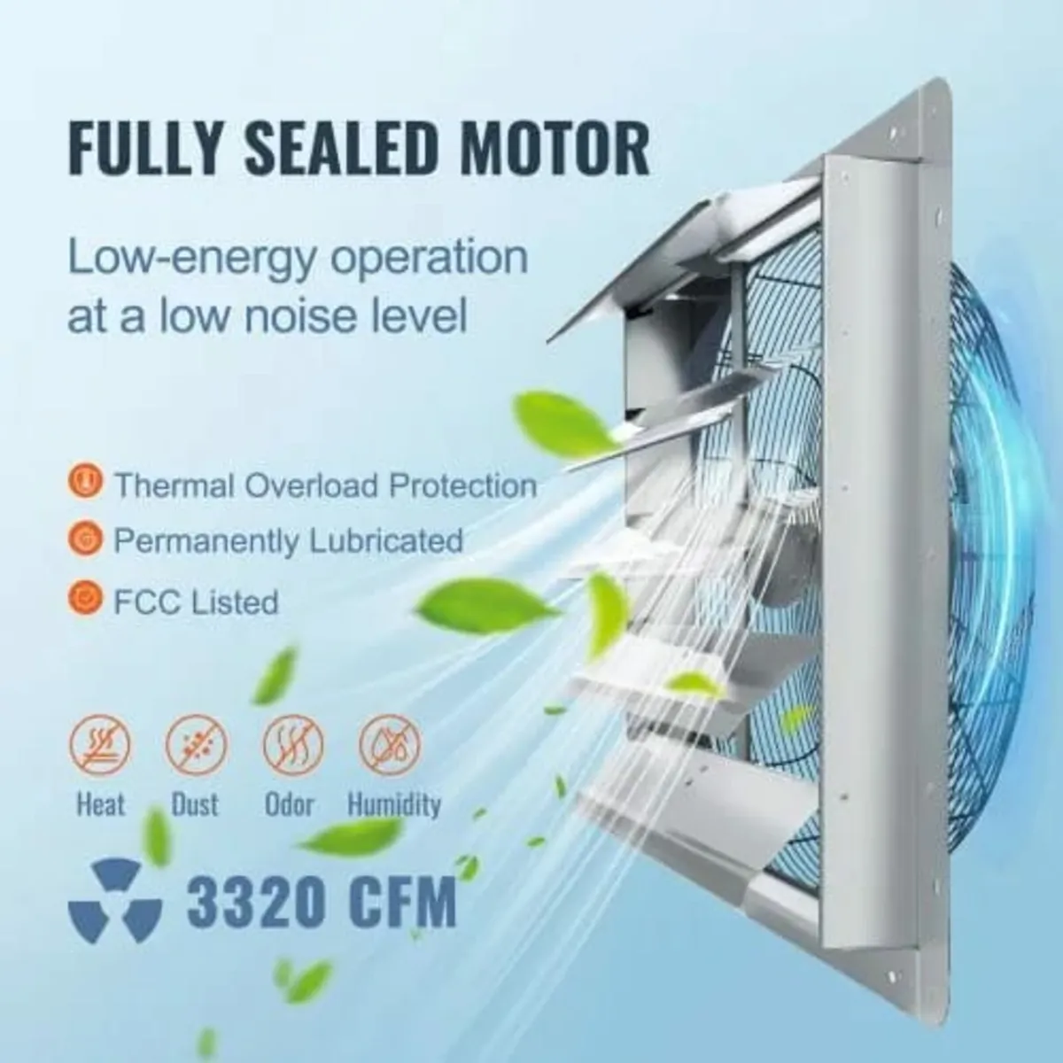 610 mm High-speed 1400RPM 2892 CFM, Aluminum Wall - Image 4