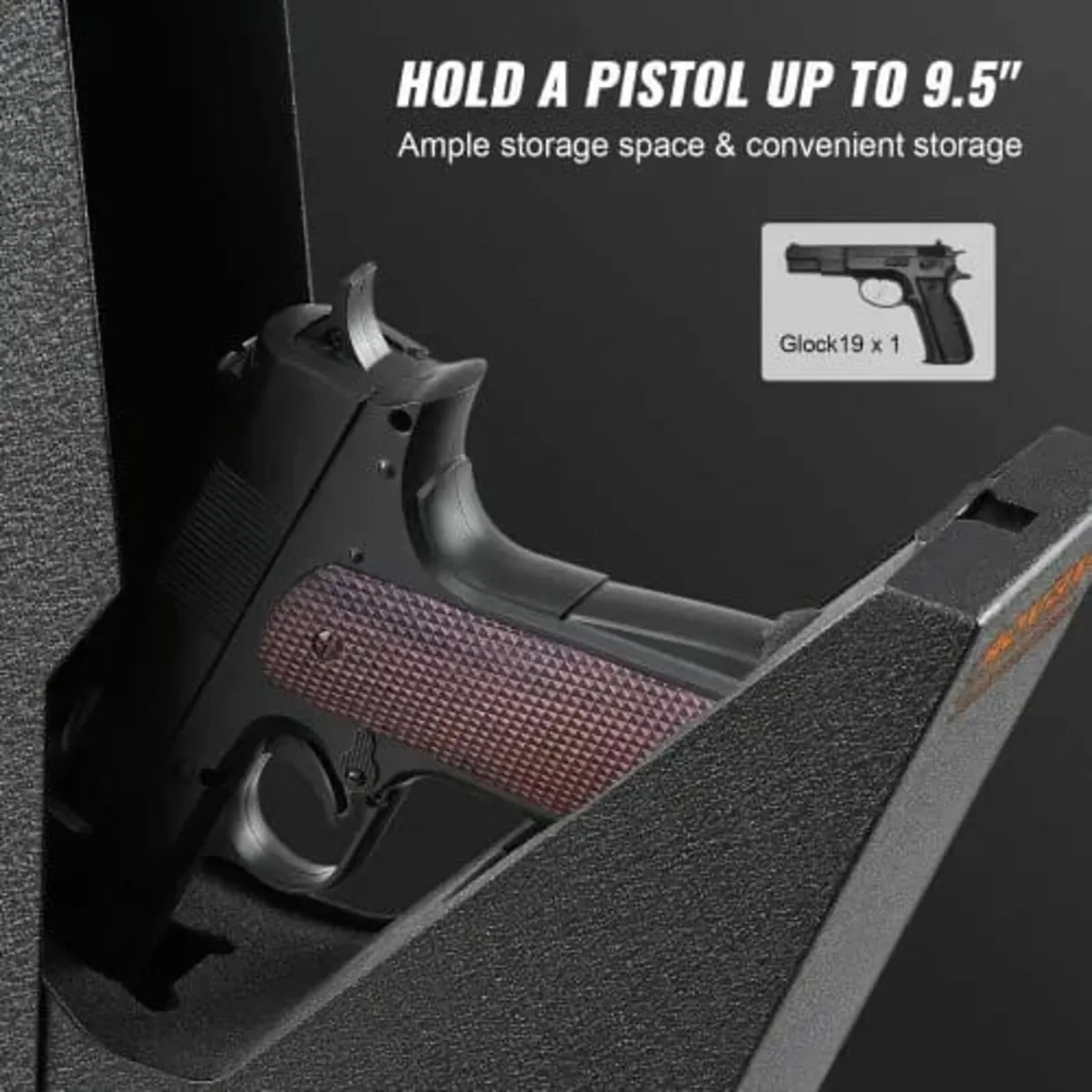 Mounted Gun Safe for Pistols Biometric Gun Safe 3 - Image 4