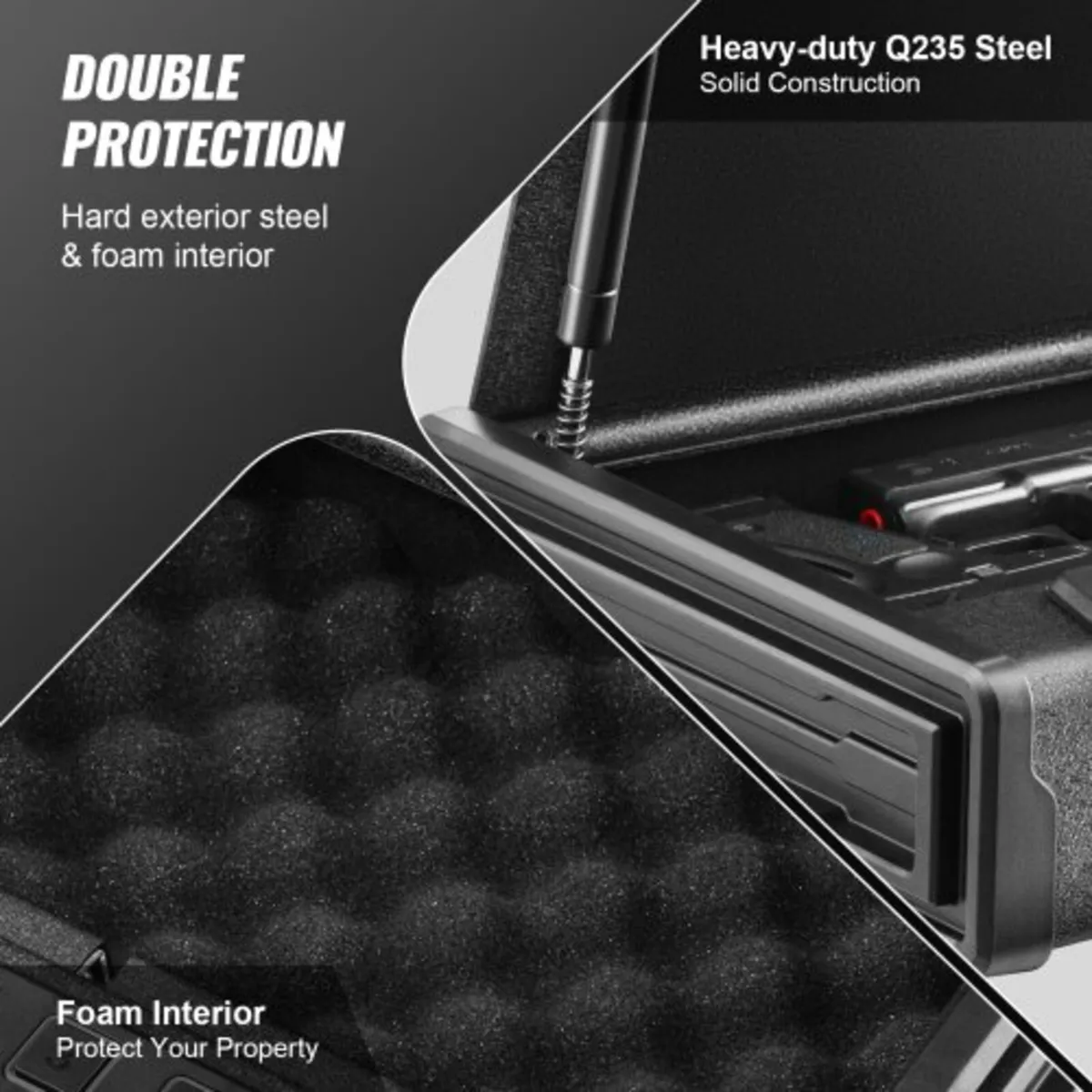 Gun Safe for Pistols Biometric Gun Safe with 3 Acc - Image 3