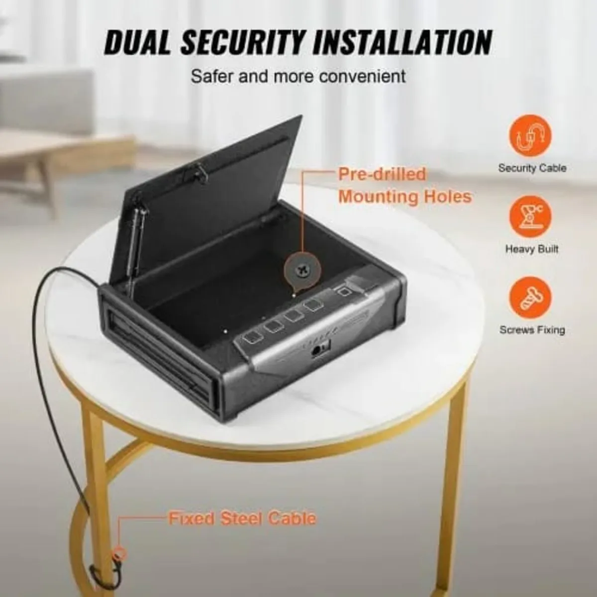Gun Safe for Pistols Biometric Gun Safe with 3 Acc - Image 4