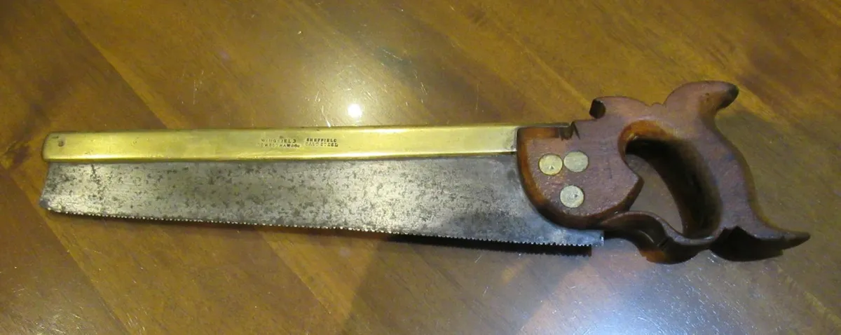 tools antique vintage brass saw tenon brass - Image 2
