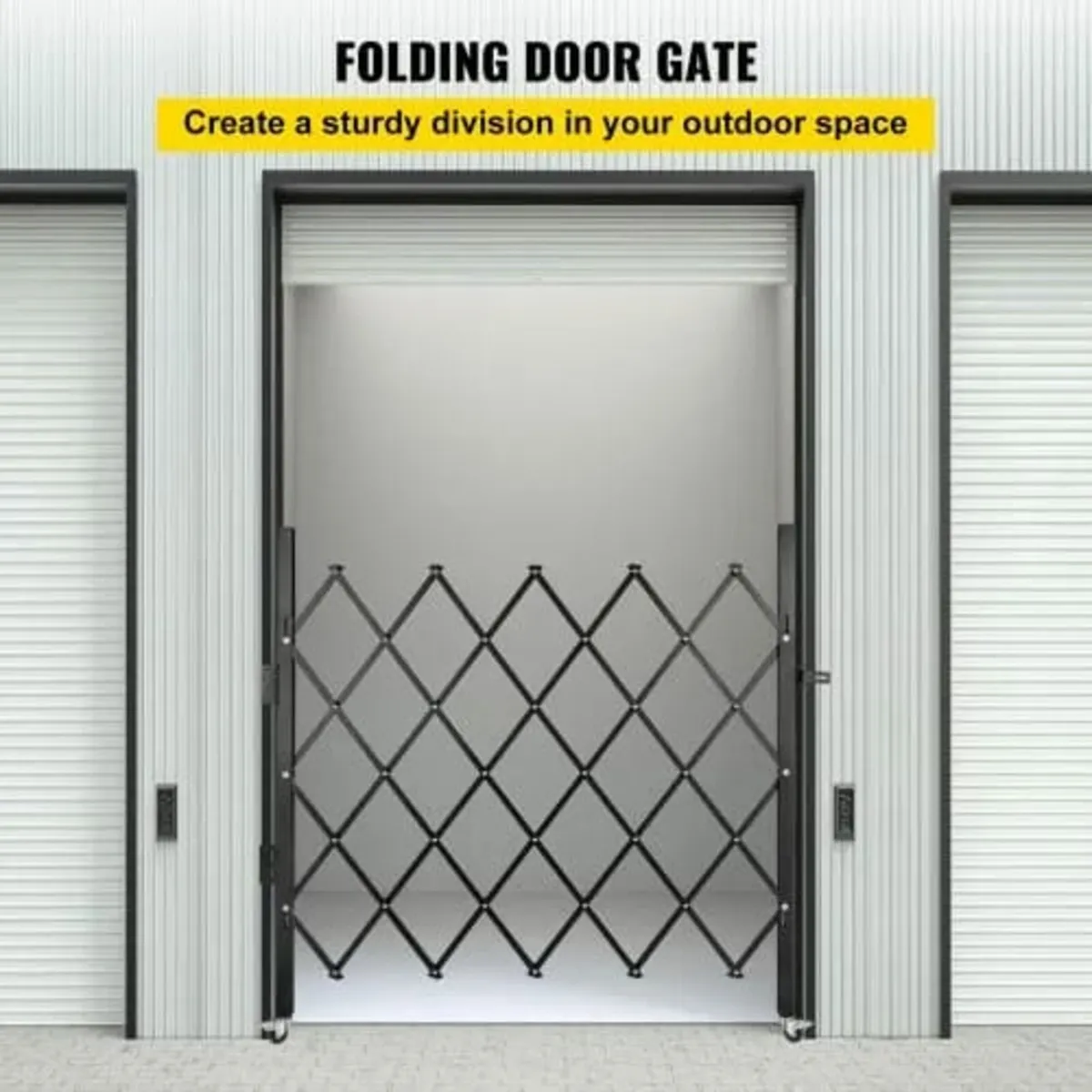 Single Folding Security Gate, 170 × 124 cm(W × H)F - Image 3