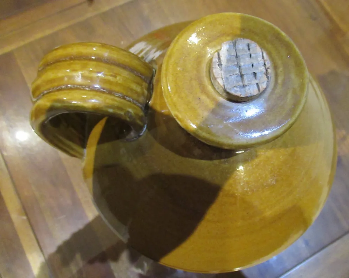 antique vintage FLAGON large pub cottage cave RARE - Image 2