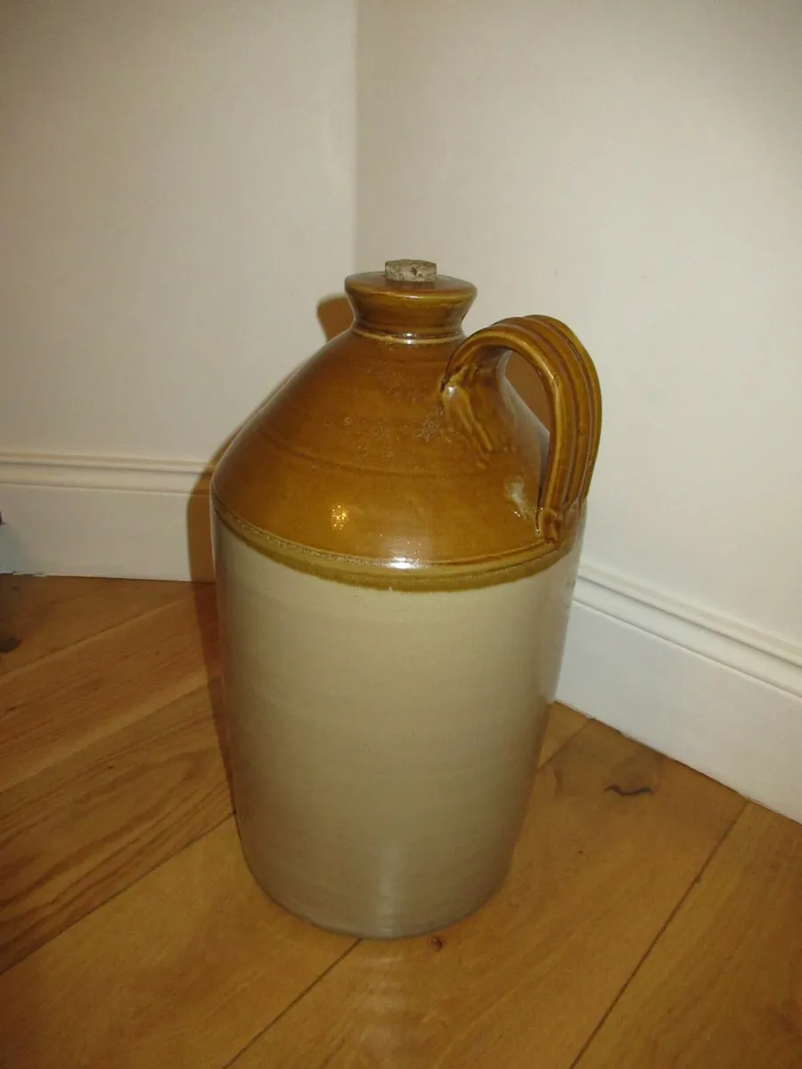antique vintage FLAGON large pub cottage cave RARE - Image 3