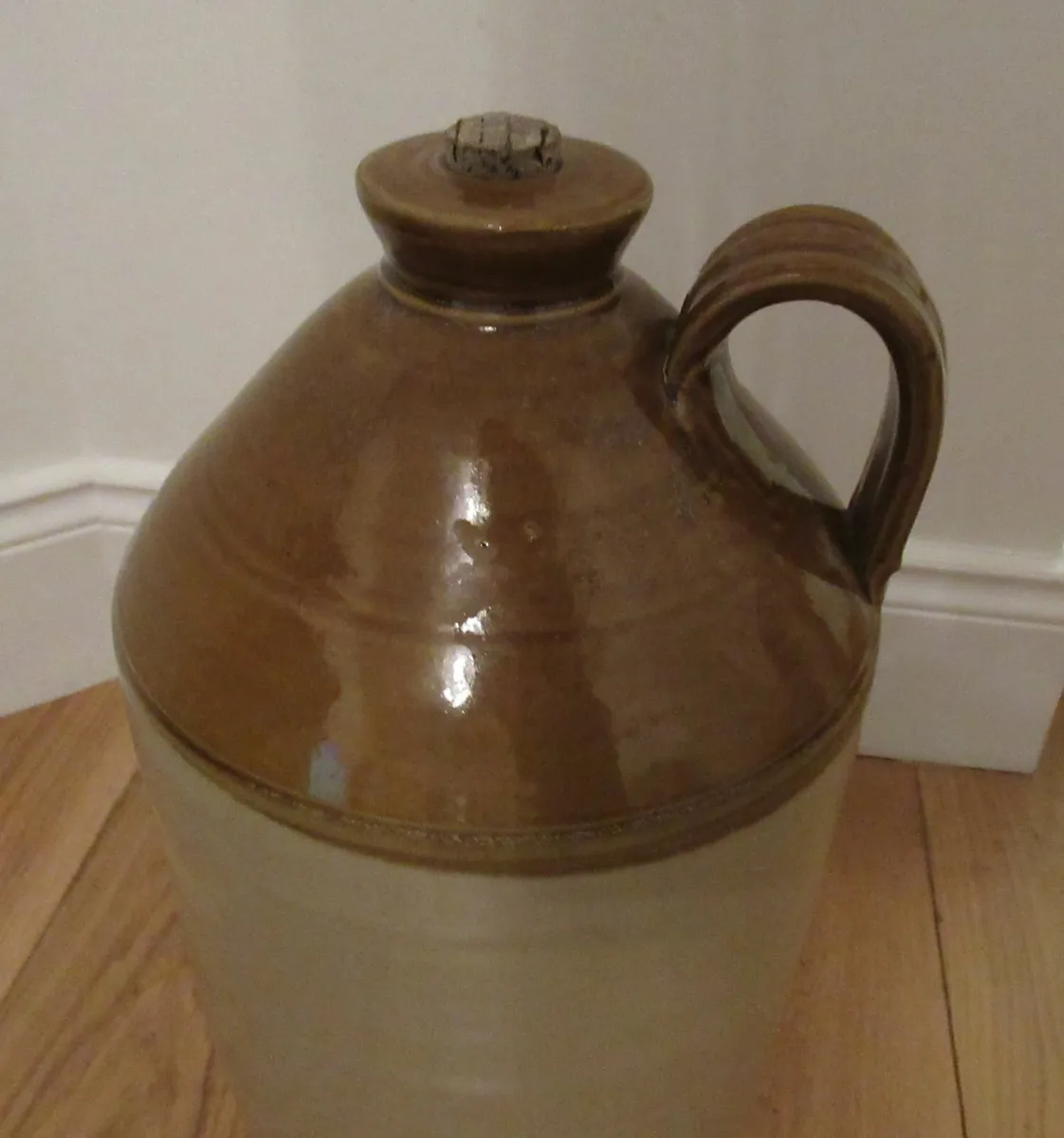 antique vintage FLAGON large pub cottage cave RARE - Image 4