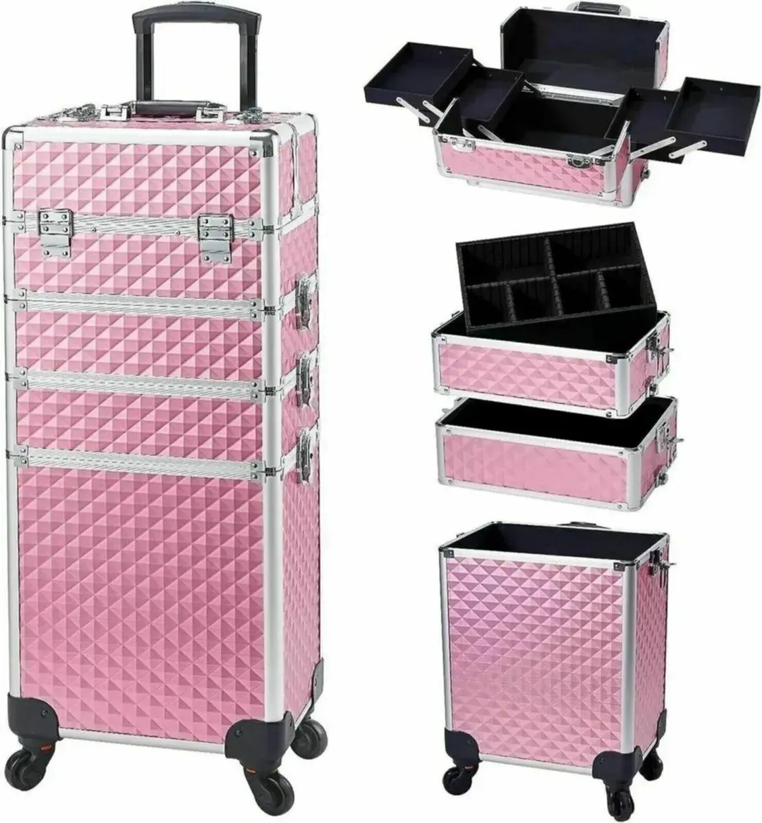Makeup Trolley Case with Detachable Sections - Image 3