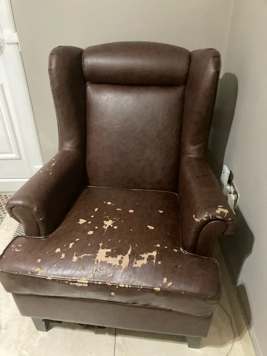 Two leatherette arm chairs - Image 2
