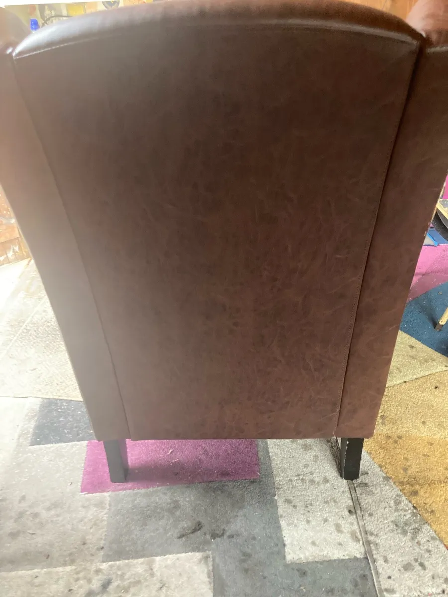 Two leatherette arm chairs - Image 3