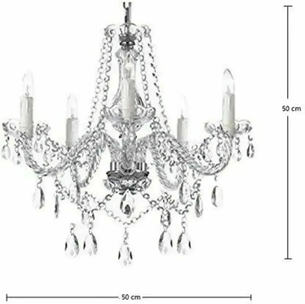 Chandelier 5-Light Modern Pendant with Clear Glass - Image 1