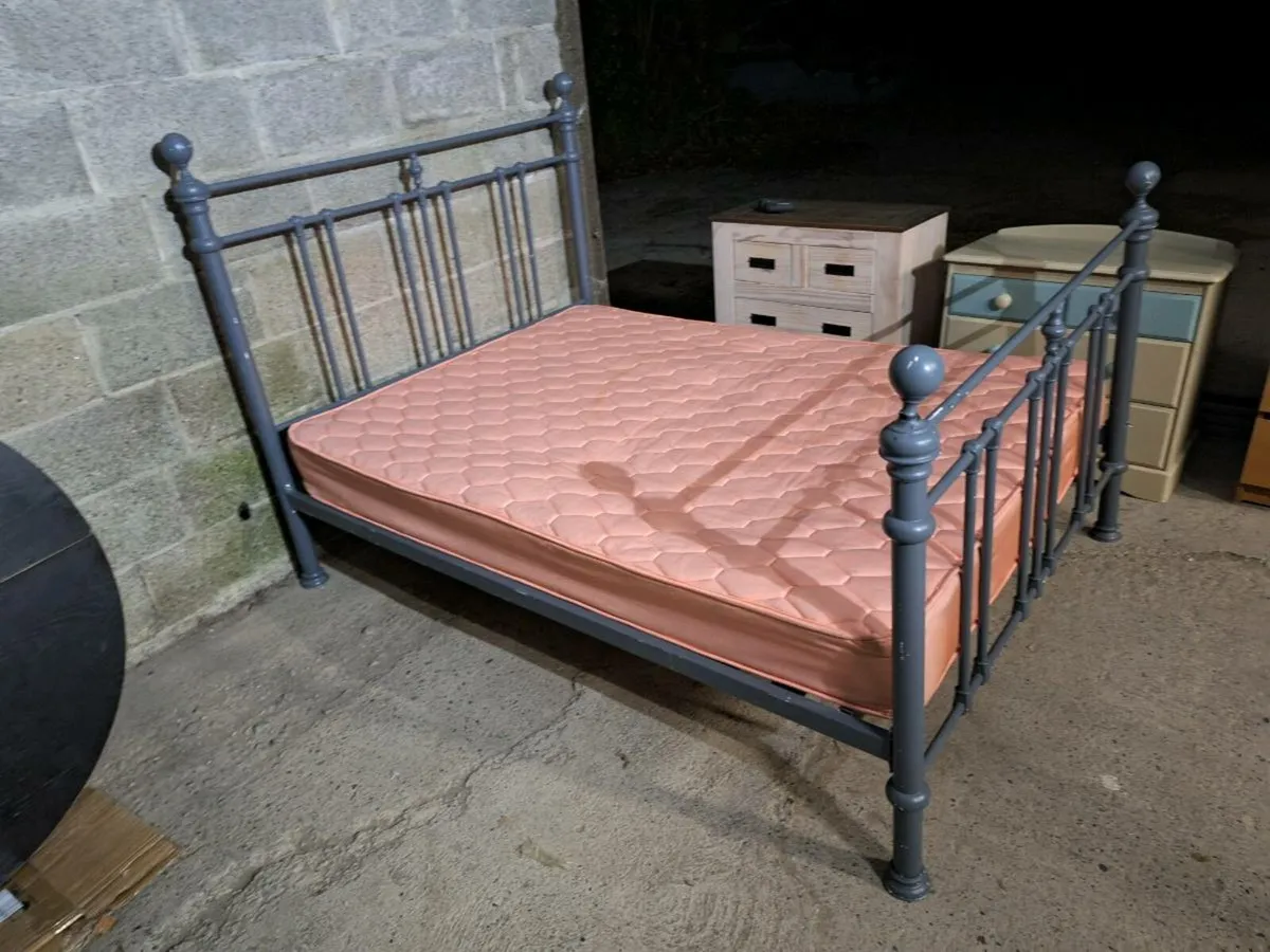 Double bed with mattress (DELIVERY) - Image 1