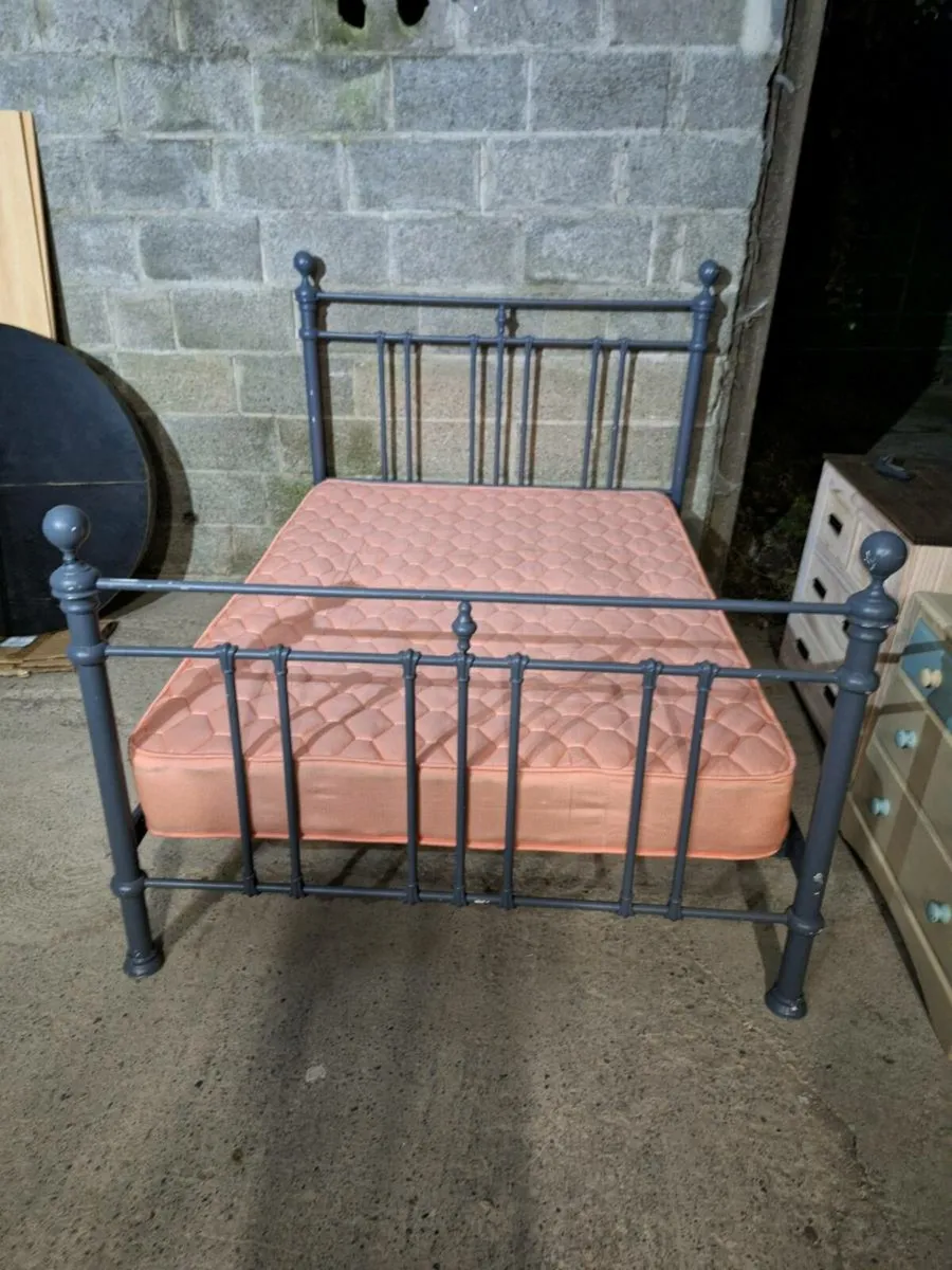 Double bed with mattress (DELIVERY) - Image 2