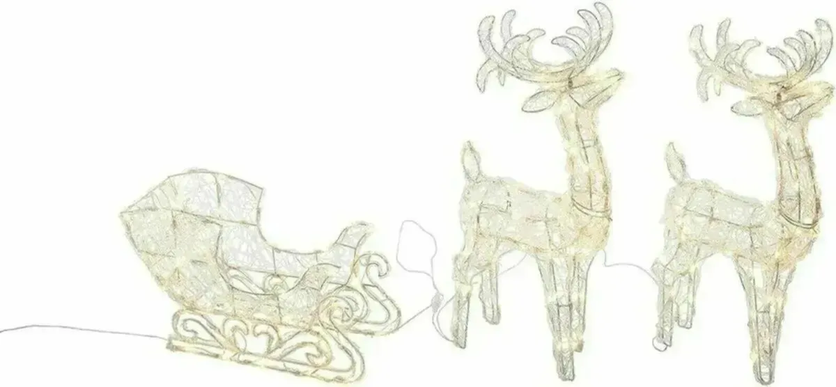 Christmas Reindeer and Sleigh Festive Display - Image 3