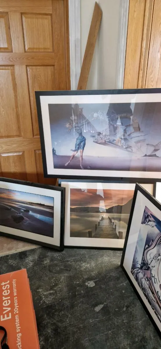 4 framed pictures (3 foot wide on all)