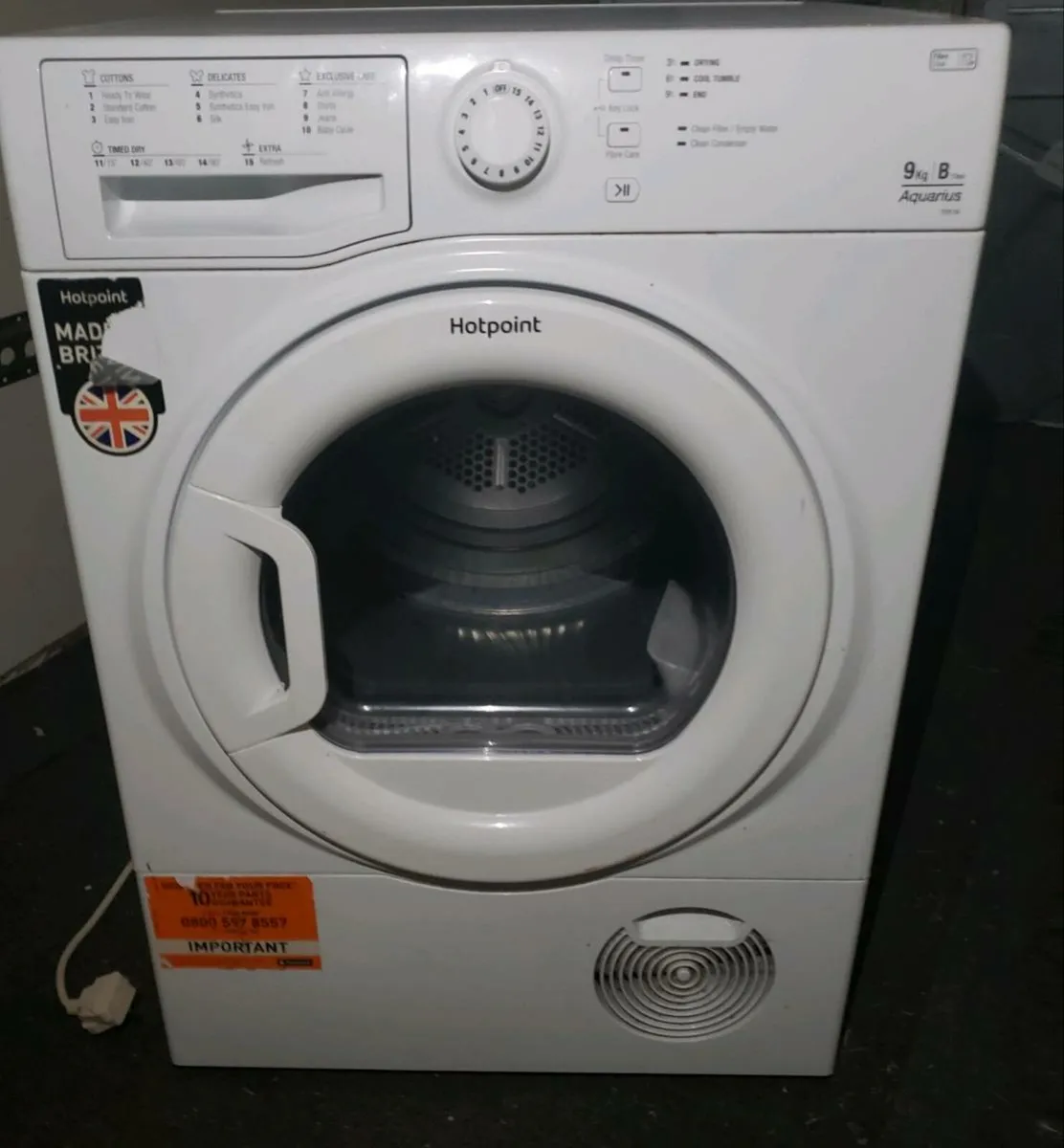 9kg Hotpoint condenser dryer