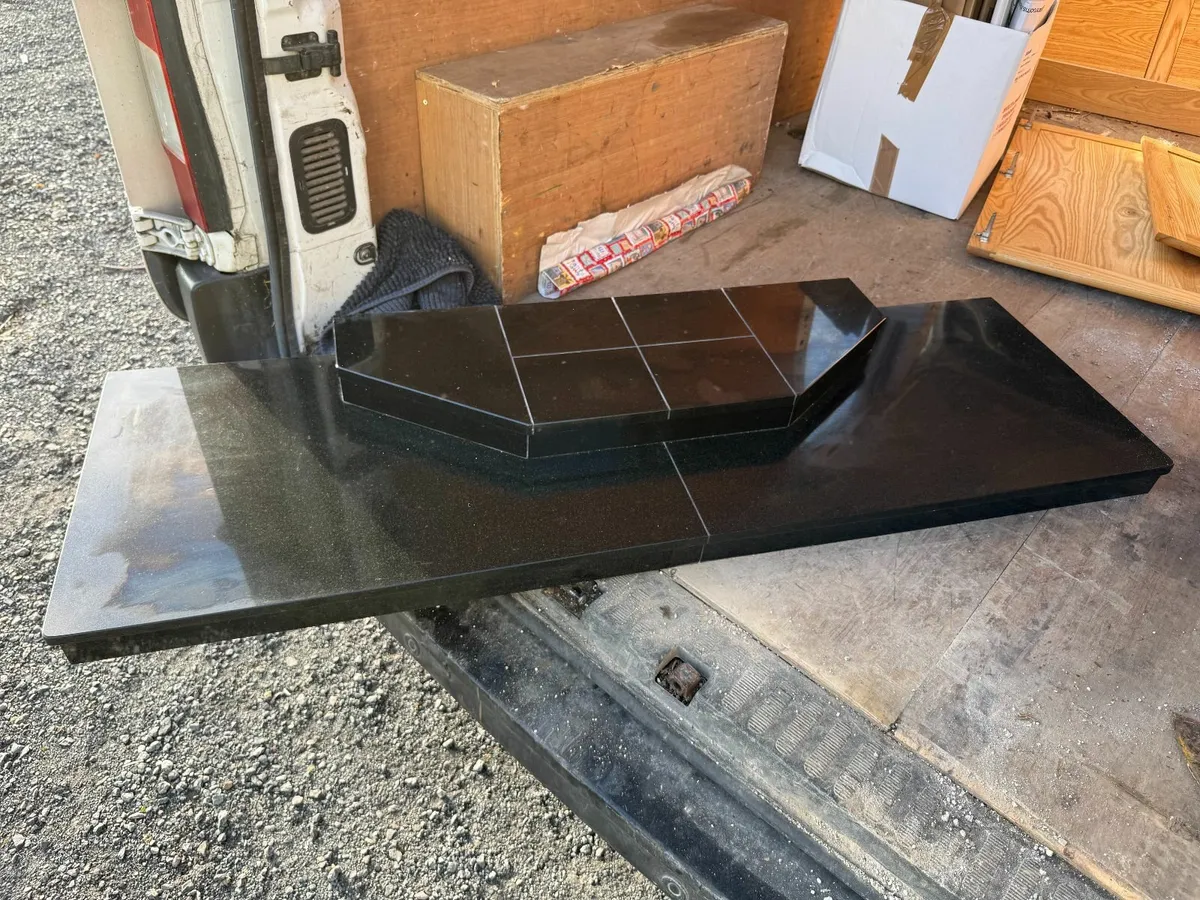 Granite Hearth with Stove Riser - Image 1