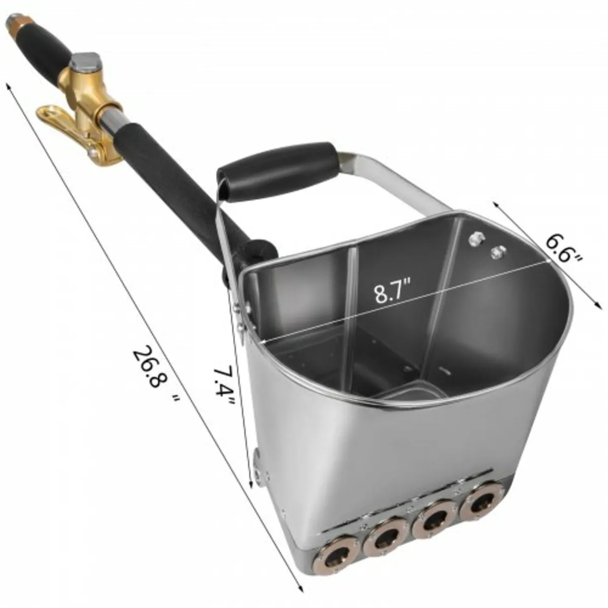 4 Jet Cement Mortar Spray Gun, Stucco Sprayer 4 Je - Image 3