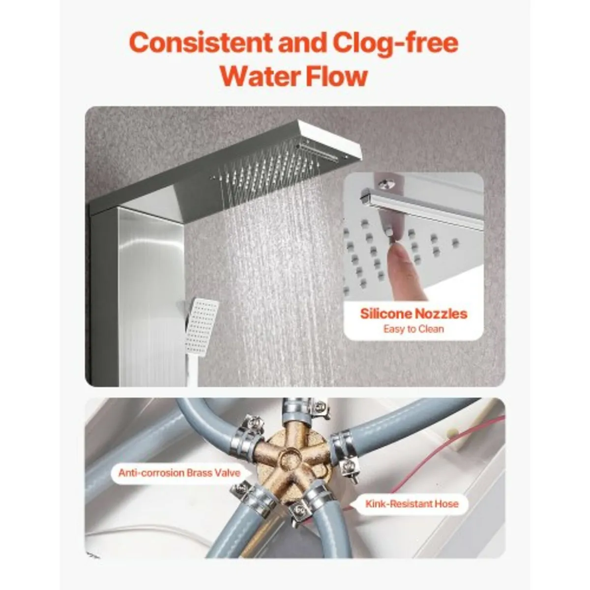 Shower Panel Tower System with Rainfall Waterfall - Image 4