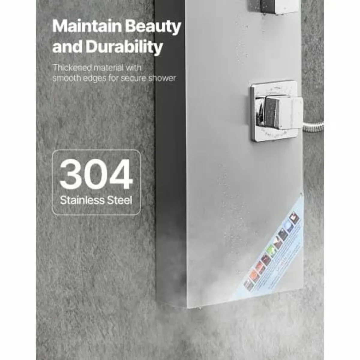 Tower System with Rainfall Shower Head, 53 in Brus - Image 2