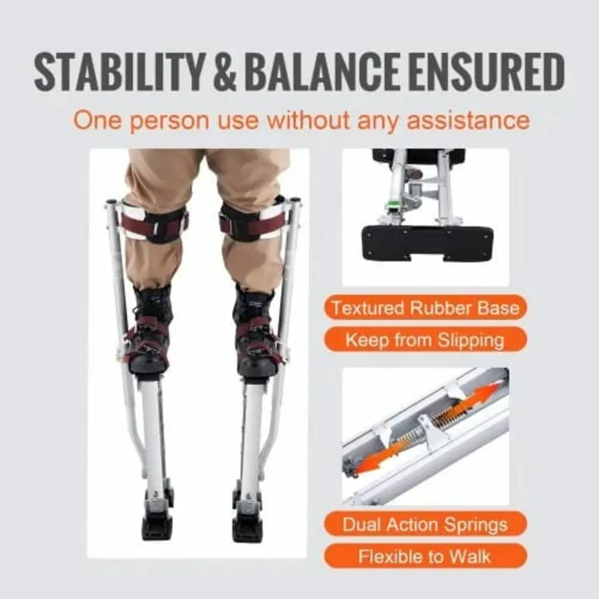 Drywall Stilts, 46 cm-76 cm Adjustable Aluminum To - Image 3